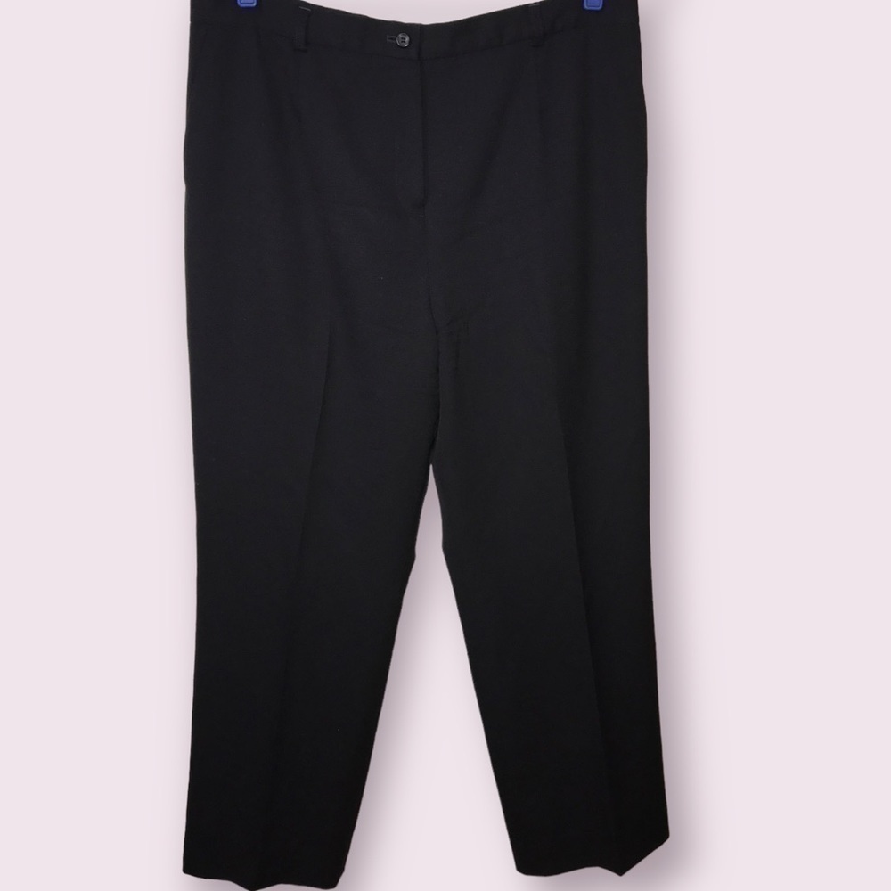 𝅺PENDLETON Womens Vintage Wool Classic Black Wide Leg Slacks Pants Size 16